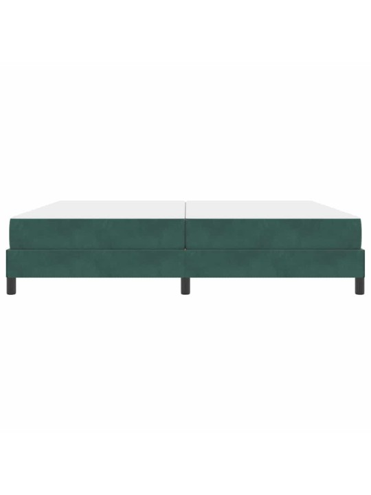 Kontinentālā gulta ar matraci tumši zaļš 200 x 210 cm samts