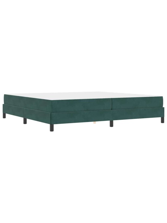 Kontinentālā gulta ar matraci tumši zaļš 200 x 210 cm samts