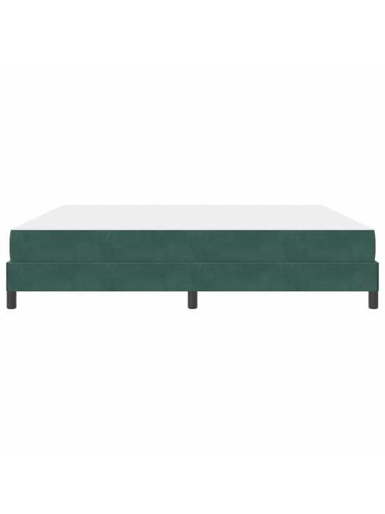 Kontinentālā gulta ar matraci tumši zaļš 200 x 210 cm samts