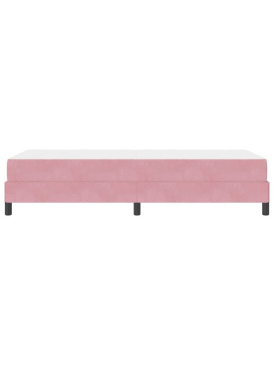 Kontinentālā gulta ar matraci ar matraci rozā 80 x 220 cm samts
