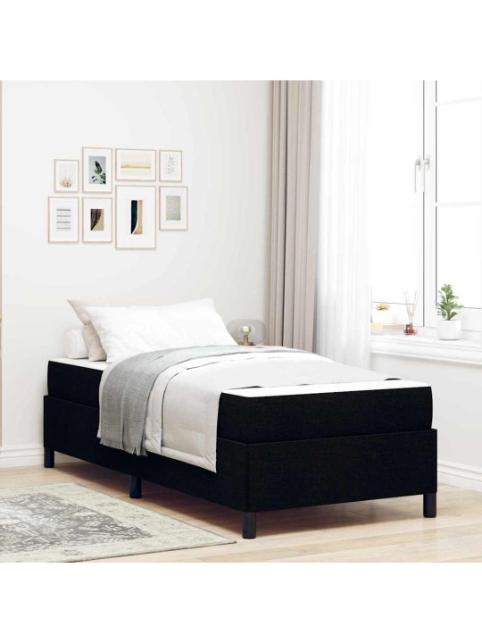 Kontinentālā gulta melns un melns 80 x 200 cm