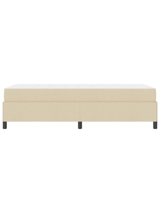 Kastītes atsperu gulta krēmkrāsas un melns 80 x 200 cm