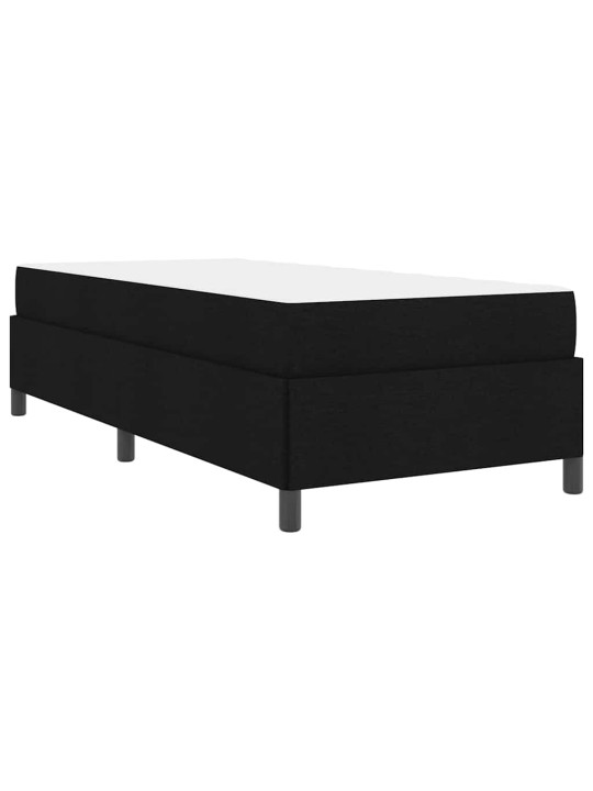Kastītes atsperu gulta melns un melns 100 x 200 cm