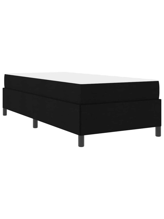 Kastītes atsperu gulta melns un melns 100 x 200 cm