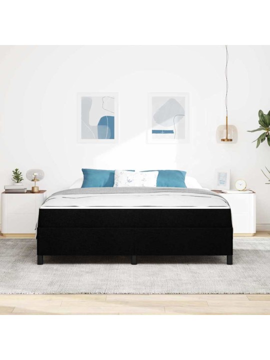 Kontinentālā gulta melns un melns 180 x 200 cm