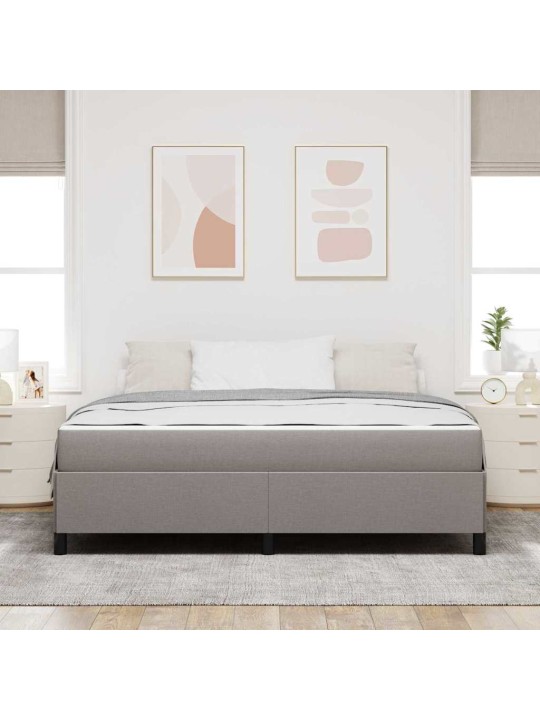 Kastītes atsperu gulta pelēkbrūns un melns 180 x 200 cm