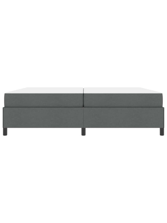 Kastītes atsperu gulta tumši pelēks un melns 200 x 200 cm