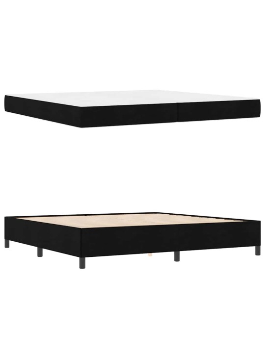 Kontinentālā gulta melns un melns 200 x 200 cm