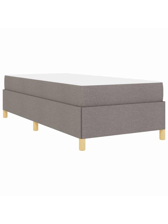 Kastītes atsperu gulta taupe, brūna un balta 80 x 200 cm audums