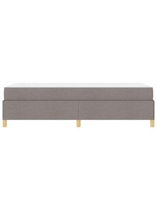 Kastītes atsperu gulta taupe, brūna un balta 80 x 200 cm audums