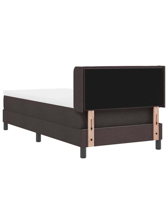 Kontinentālā gulta ar matraci tumši brūna 90 x 200 cm
