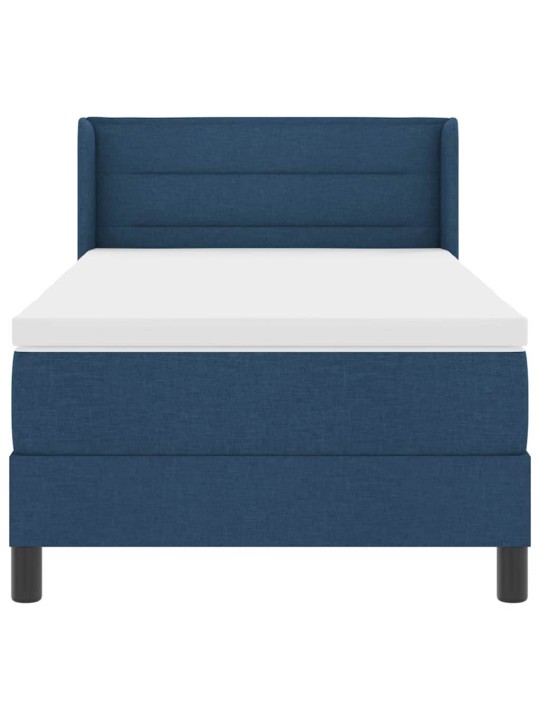 Kontinentālā gulta ar matraci ar matraci zila 90 x 200 cm