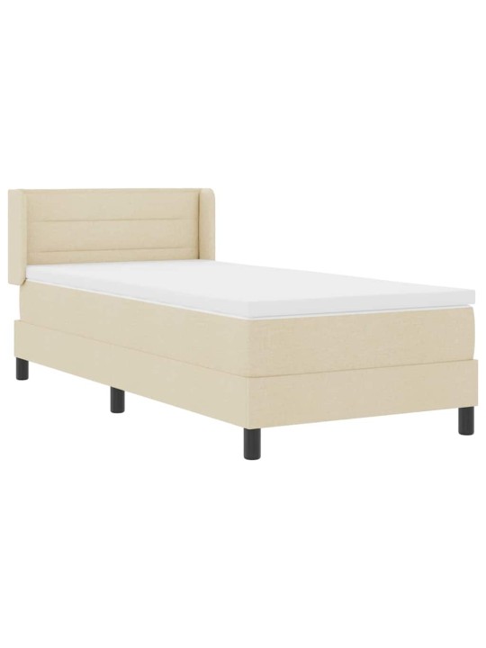 Kontinentālā gulta ar matraci ar matraci krēmkrāsa 100 x 200 cm