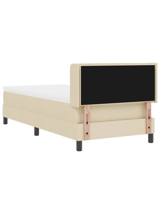 Kontinentālā gulta ar matraci ar matraci krēmkrāsa 100 x 200 cm