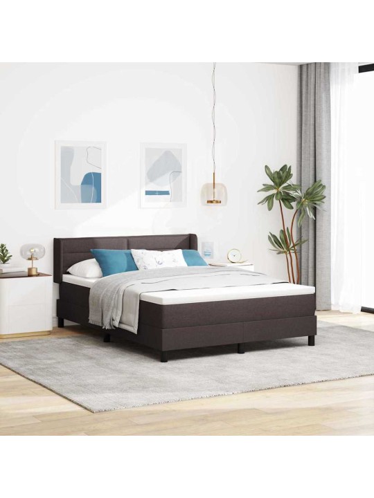 Kontinentālā gulta ar matraci tumši brūna 160 x 200 cm