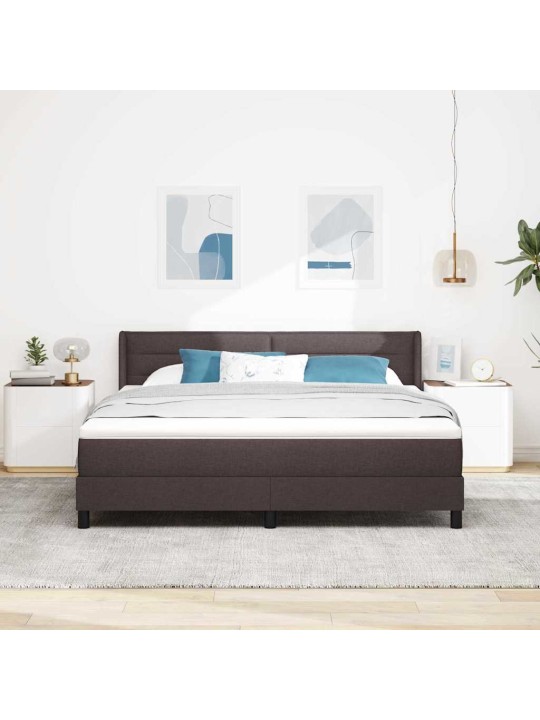 Kontinentālā gulta ar matraci tumši brūna 180 x 200 cm