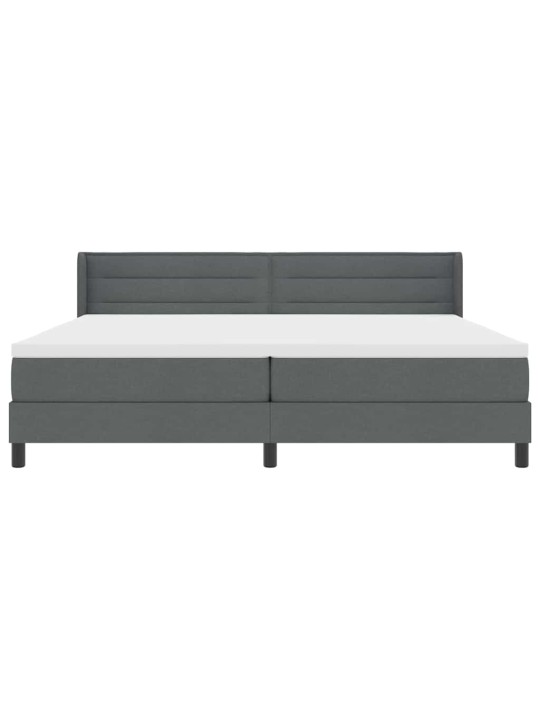 Kontinentālā gulta ar matraci tumši pelēka 200 x 200 cm