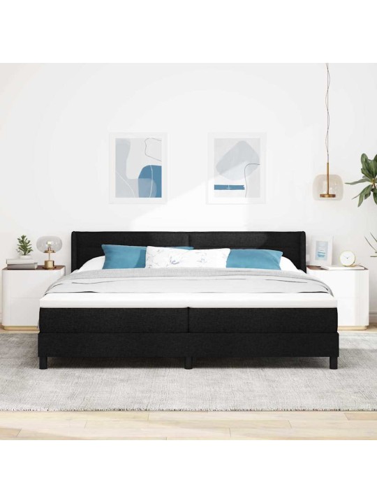 Kontinentālā gulta ar matraci ar matraci melna 200 x 200 cm