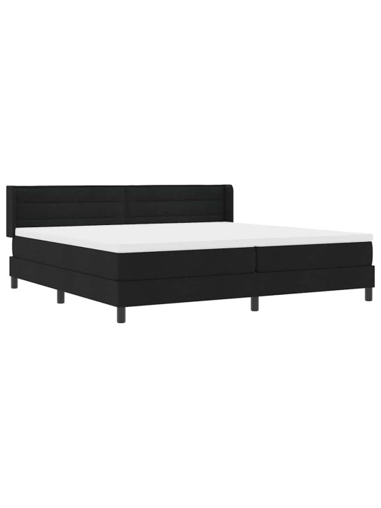 Kontinentālā gulta ar matraci ar matraci melna 200 x 200 cm