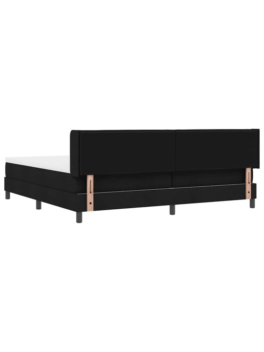 Kontinentālā gulta ar matraci ar matraci melna 200 x 200 cm