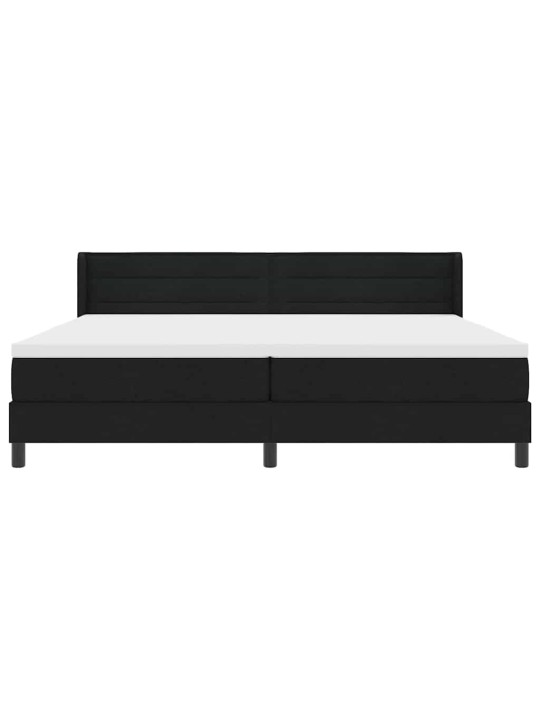 Kontinentālā gulta ar matraci ar matraci melna 200 x 200 cm