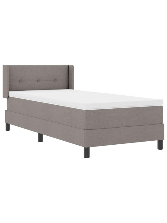 Kontinentālā gulta ar matraci ar matraci pelēkbrūna 80 x 200 cm