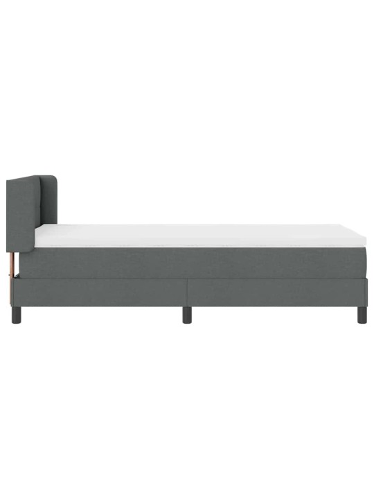 Kontinentālā gulta ar matraci tumši pelēka 90 x 190 cm