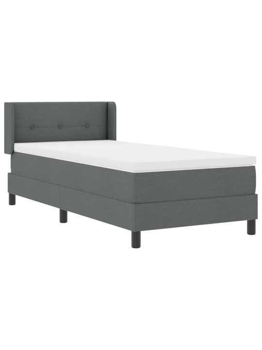 Kontinentālā gulta ar matraci tumši pelēka 90 x 200 cm