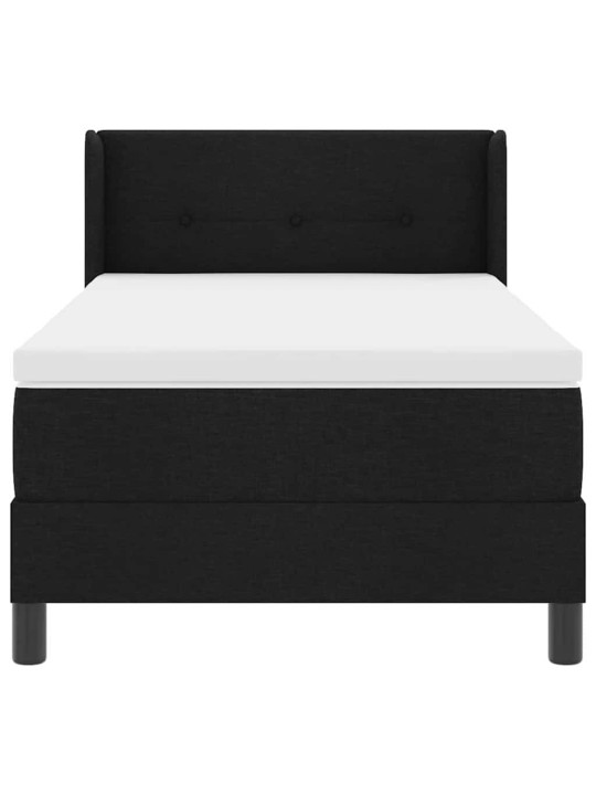 Kontinentālā gulta ar matraci ar matraci melna 100 x 200 cm