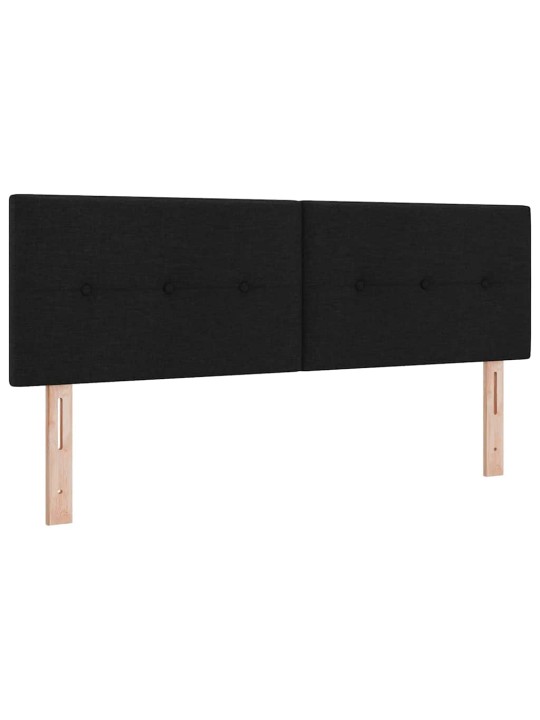 Kontinentālā gulta ar matraci ar matraci melna 140 x 190 cm