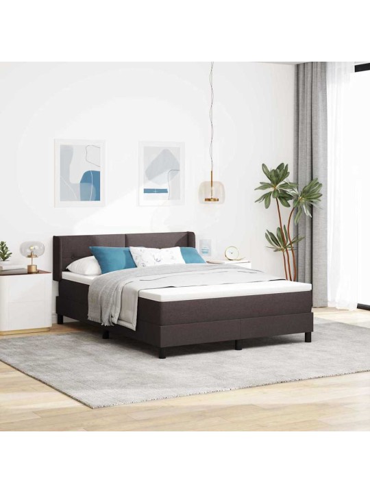 Kontinentālā gulta ar matraci tumši brūna 160 x 200 cm