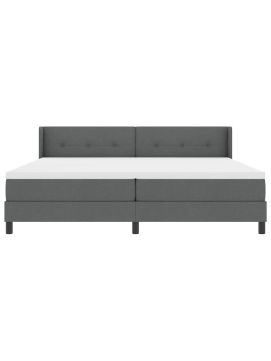 Kontinentālā gulta ar matraci tumši pelēka 200 x 200 cm