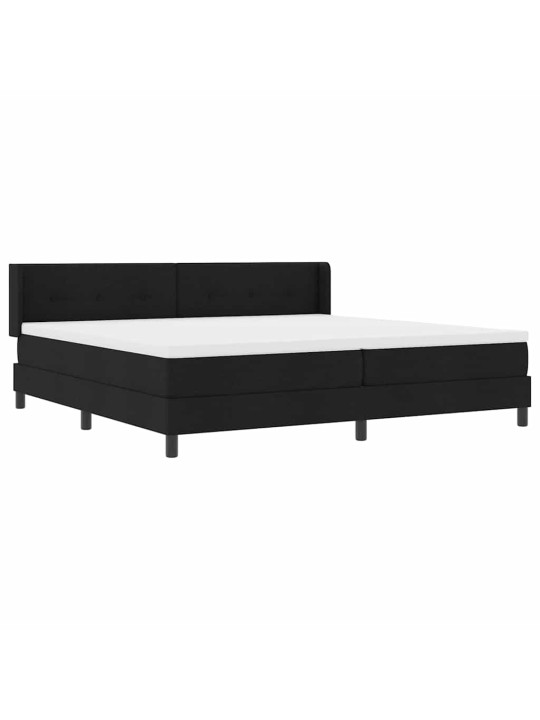 Kontinentālā gulta ar matraci ar matraci melna 200 x 200 cm