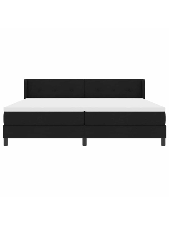Kontinentālā gulta ar matraci ar matraci melna 200 x 200 cm