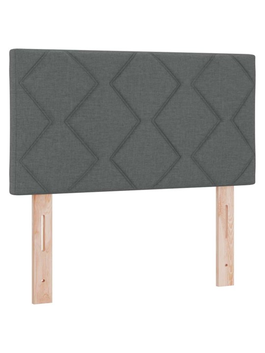 Kontinentālā gulta ar matraci tumši pelēka 80 x 200 cm