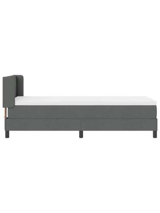 Kontinentālā gulta ar matraci tumši pelēka 80 x 200 cm