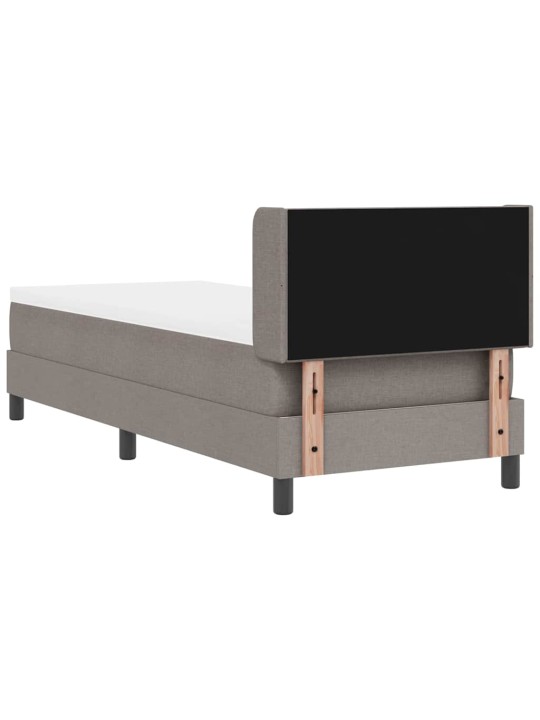 Kontinentālā gulta ar matraci ar matraci pelēkbrūna 80 x 200 cm