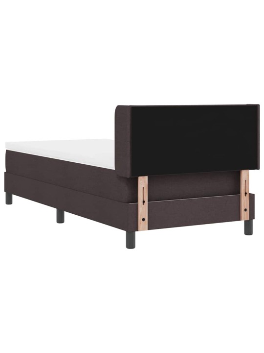 Kontinentālā gulta ar matraci tumši brūna 90 x 200 cm