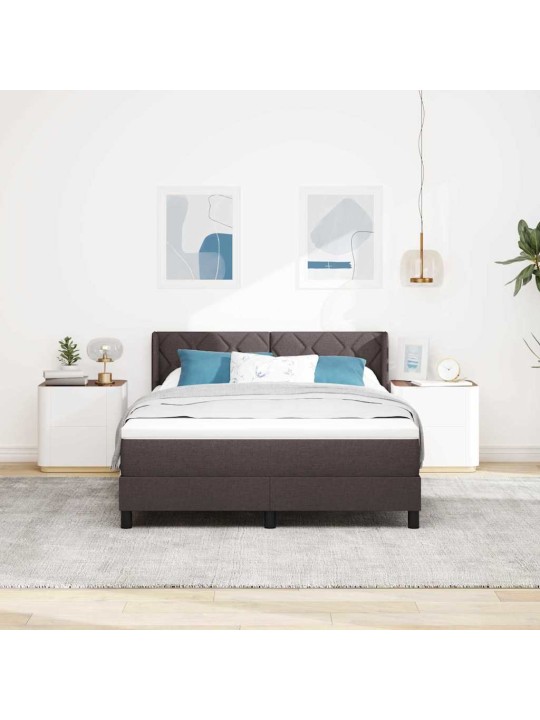 Kontinentālā gulta ar matraci tumši brūna 160 x 200 cm