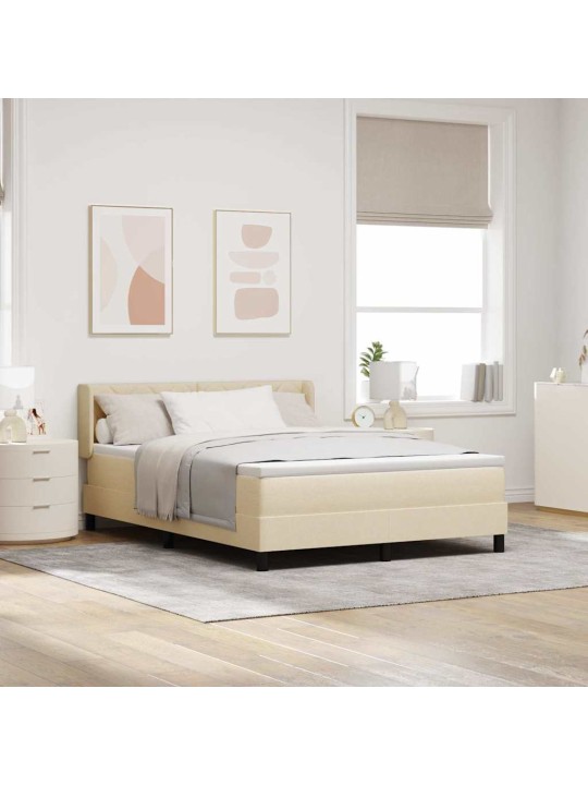 Kontinentālā gulta ar matraci ar matraci krēmkrāsa 160 x 200 cm