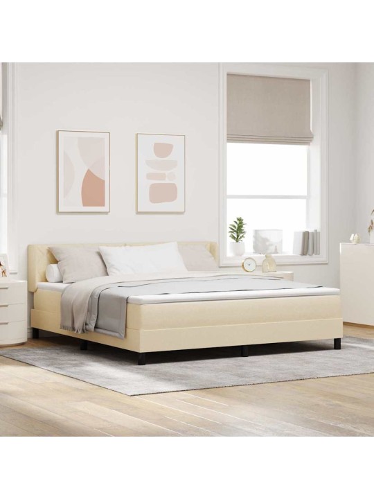 Kontinentālā gulta ar matraci ar matraci krēmkrāsa 180 x 200 cm