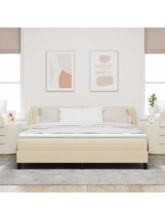 Kontinentālā gulta ar matraci ar matraci krēmkrāsa 180 x 200 cm