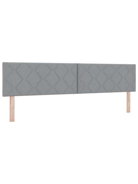 Kontinentālā gulta ar matraci gaiši pelēka 200 x 200 cm