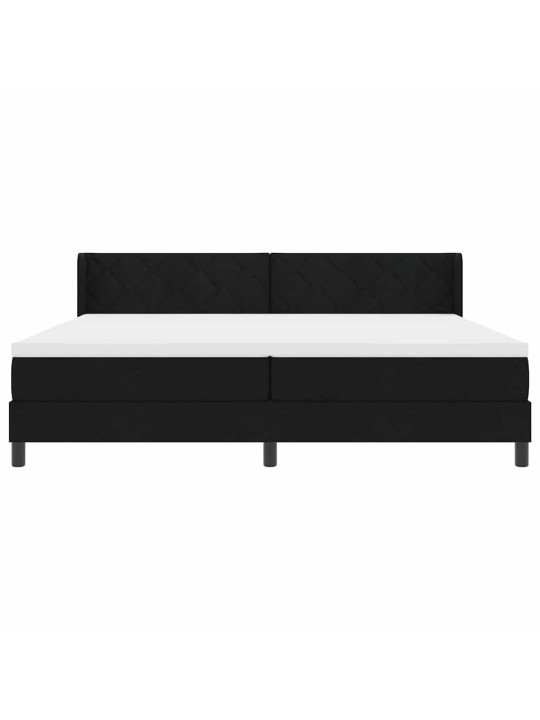 Kontinentālā gulta ar matraci ar matraci melna 200 x 200 cm