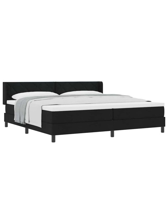Kontinentālā gulta ar matraci ar matraci melna 200 x 200 cm