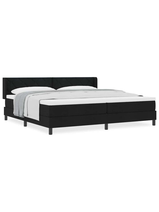 Kontinentālā gulta ar matraci ar matraci melna 200 x 200 cm