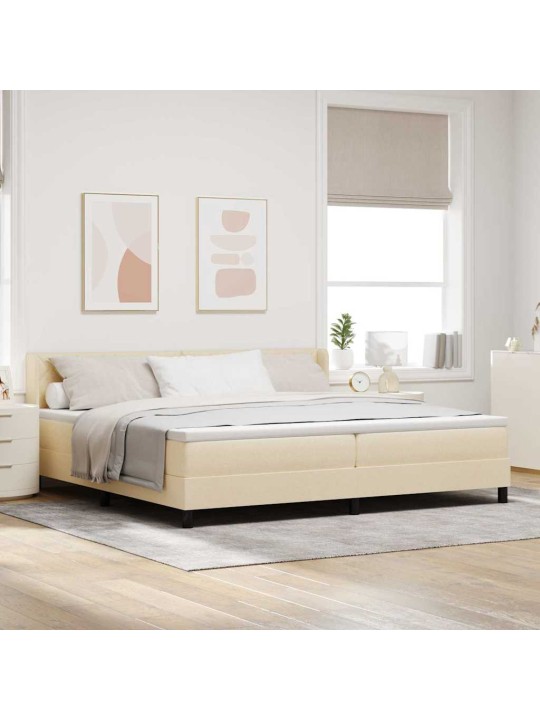 Kontinentālā gulta ar matraci ar matraci krēmkrāsa 200 x 200 cm
