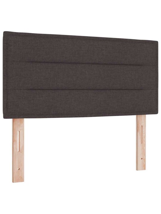 Kastītes atsperu gulta ar matraci tumši brūna 80 x 200 cm