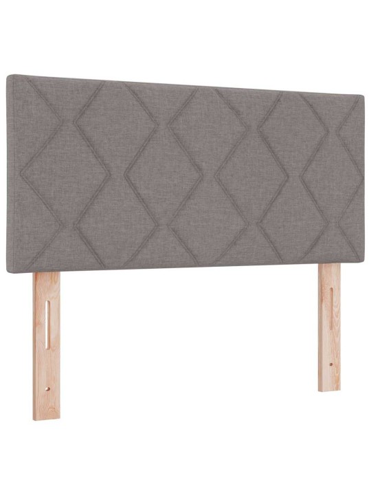 Gulta ar atsperēm ar matraci pelēkbrūna 80 x 200 cm audums