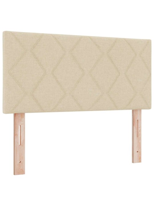 Gulta ar atsperēm ar matraci krēmkrāsa 80 x 200 cm audums